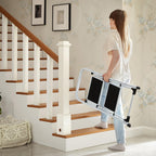 SONGMICS 3-Step Ladder, Folding Step Ladder, Safety, Holds up to 150KG