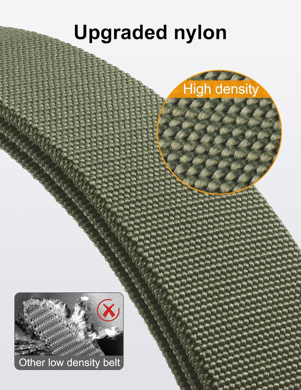 JUKMO Quick Release Tactical Belt, Military Work 1.5" Nylon Web Hiking Belt