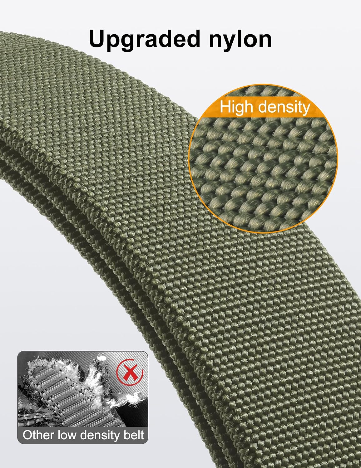 JUKMO Quick Release Tactical Belt, Military Work 1.5" Nylon Web Hiking Belt