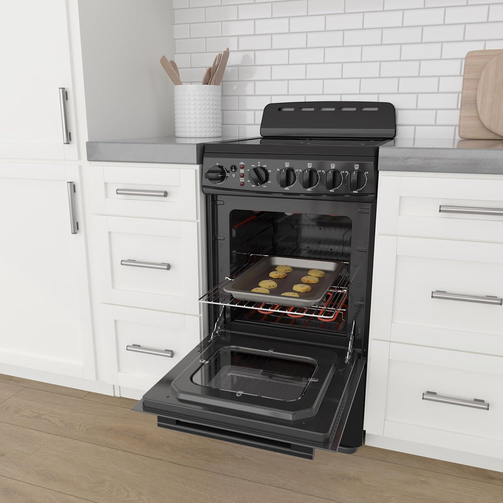 Avanti 20-Inch Freestanding Electric Range with Ceramic Glass Cooktop, in Black (CERU200P1B)