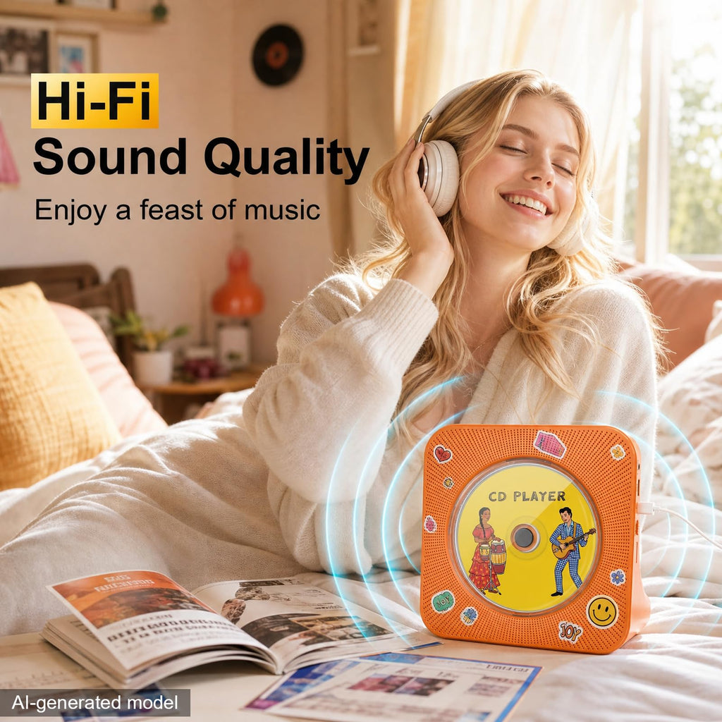 Gueray CD Player Portable Bluetooth Desktop CD Players for Home