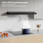 CIARRA Ductless Range Hood 30 inch Under Cabinet Hood Vent for Kitchen Ducted and Ductless Convertible CAS75918A