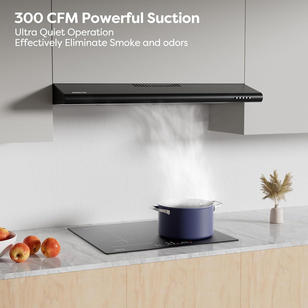 CIARRA Ductless Range Hood 30 inch Under Cabinet Hood Vent for Kitchen Ducted and Ductless Convertible CAS75918A