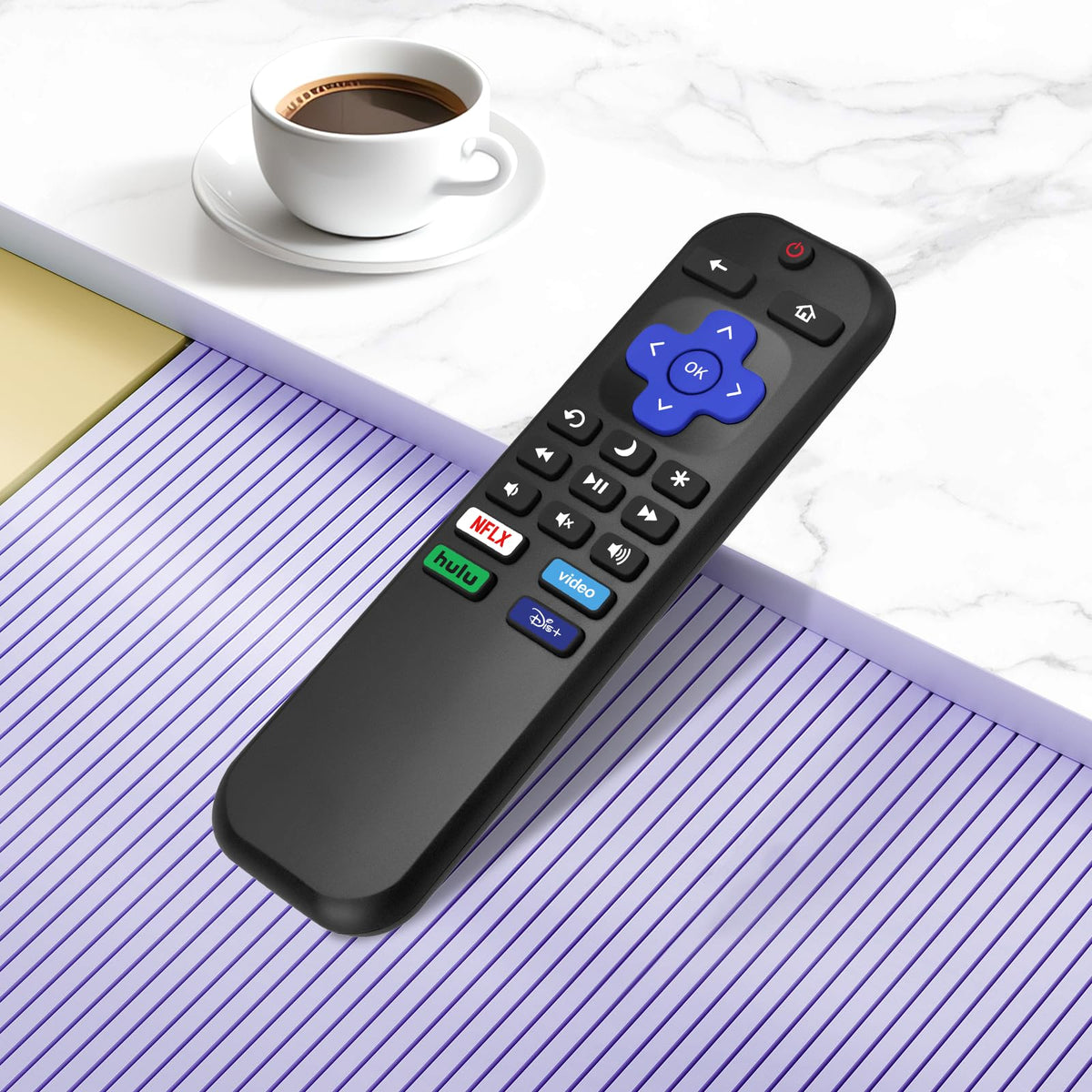 【2-Pack】 for Roku TV Remote,Replacement for TCL,ONN, Hisense Roku TVs