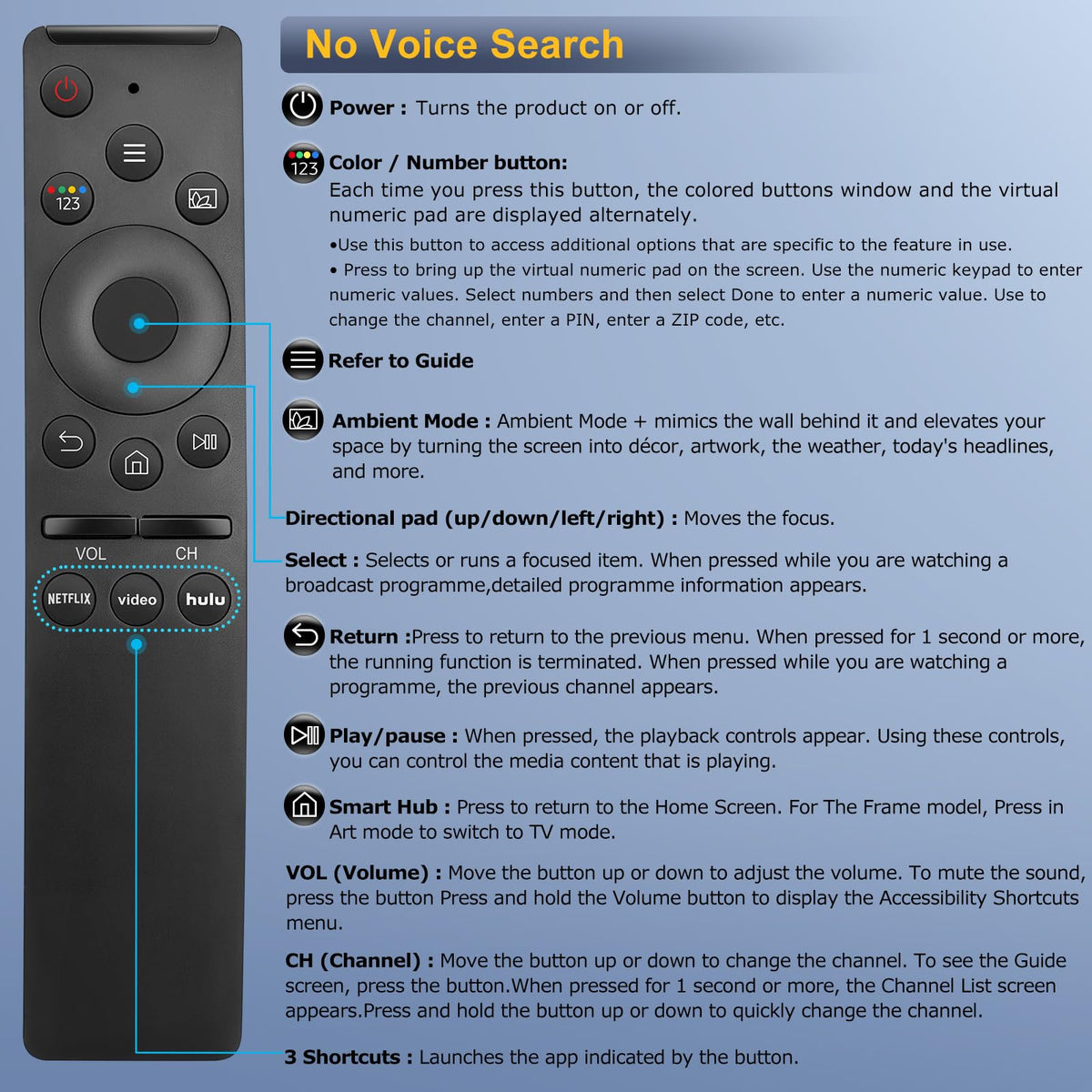 【2-Pack】 for Roku TV Remote,Replacement for TCL,ONN, Hisense Roku TVs