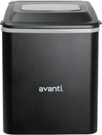 Avanti Ice Maker Mighty Ice Countertop Design Makes 26 Pounds of Bullet-Shaped Ice Cubes in 24 Hours, Digital Touch Controls and Self Cleaning Function, Includes Scoop, Black
