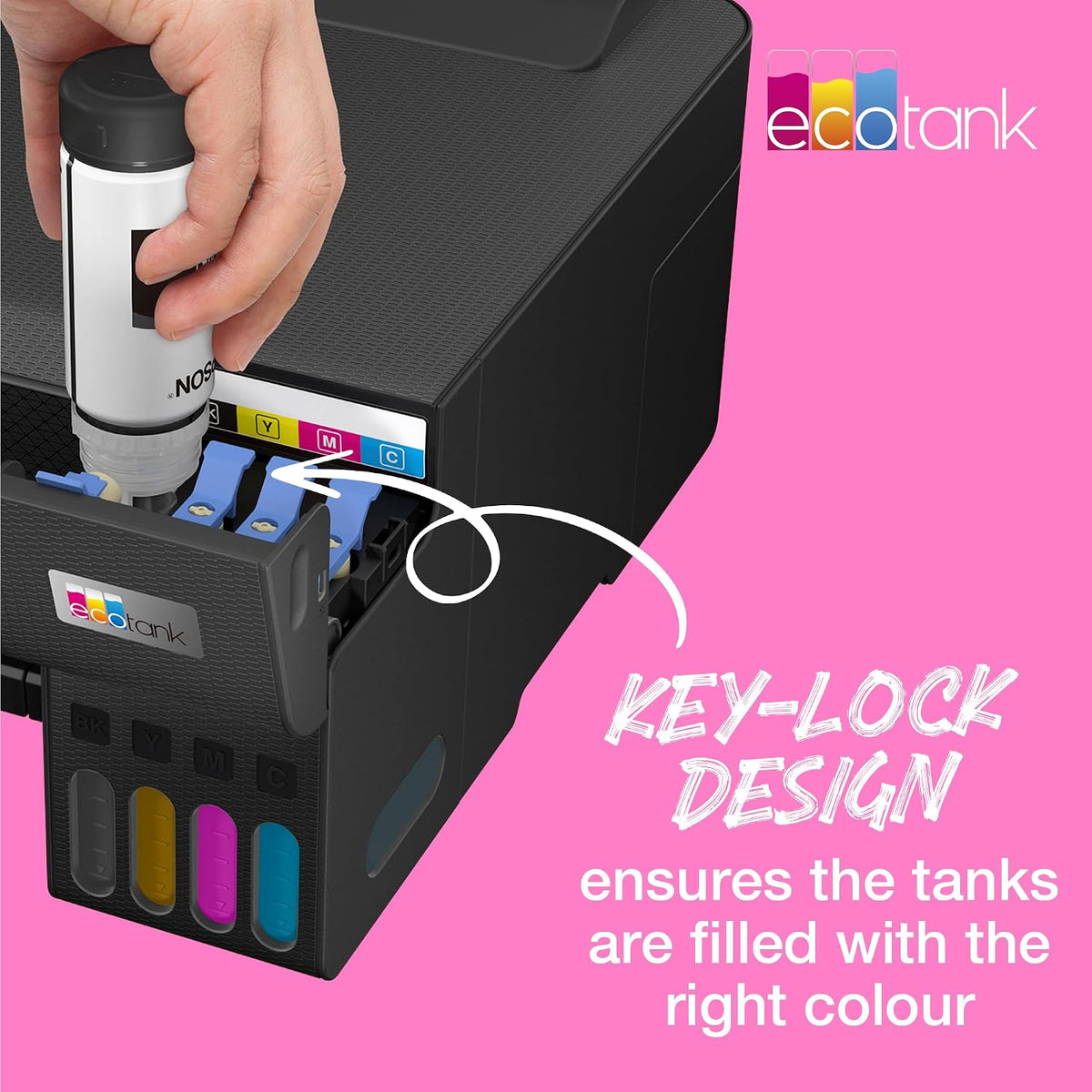 Epson EcoTank 104 Black Genuine Ink Bottle, Amazon Dash Replenishment Ready