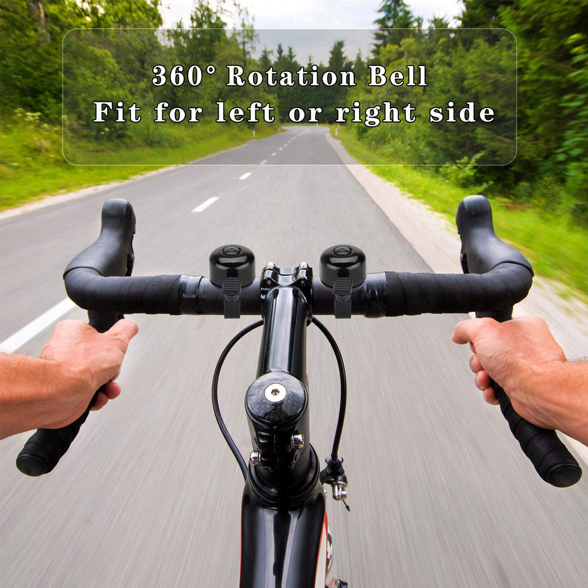 Bike Bell Bicycle Bell with Loud Crisp Clear Sound, Road and Mountain Bike Bell Adults Kids(8 colors)