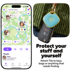 Life360 Tile - Bluetooth Tracker, Keys Finder and Item Locator for Keys, Bags and More. Phone Finder. Both iOS and Android Compatible. 1-Pack (Black)