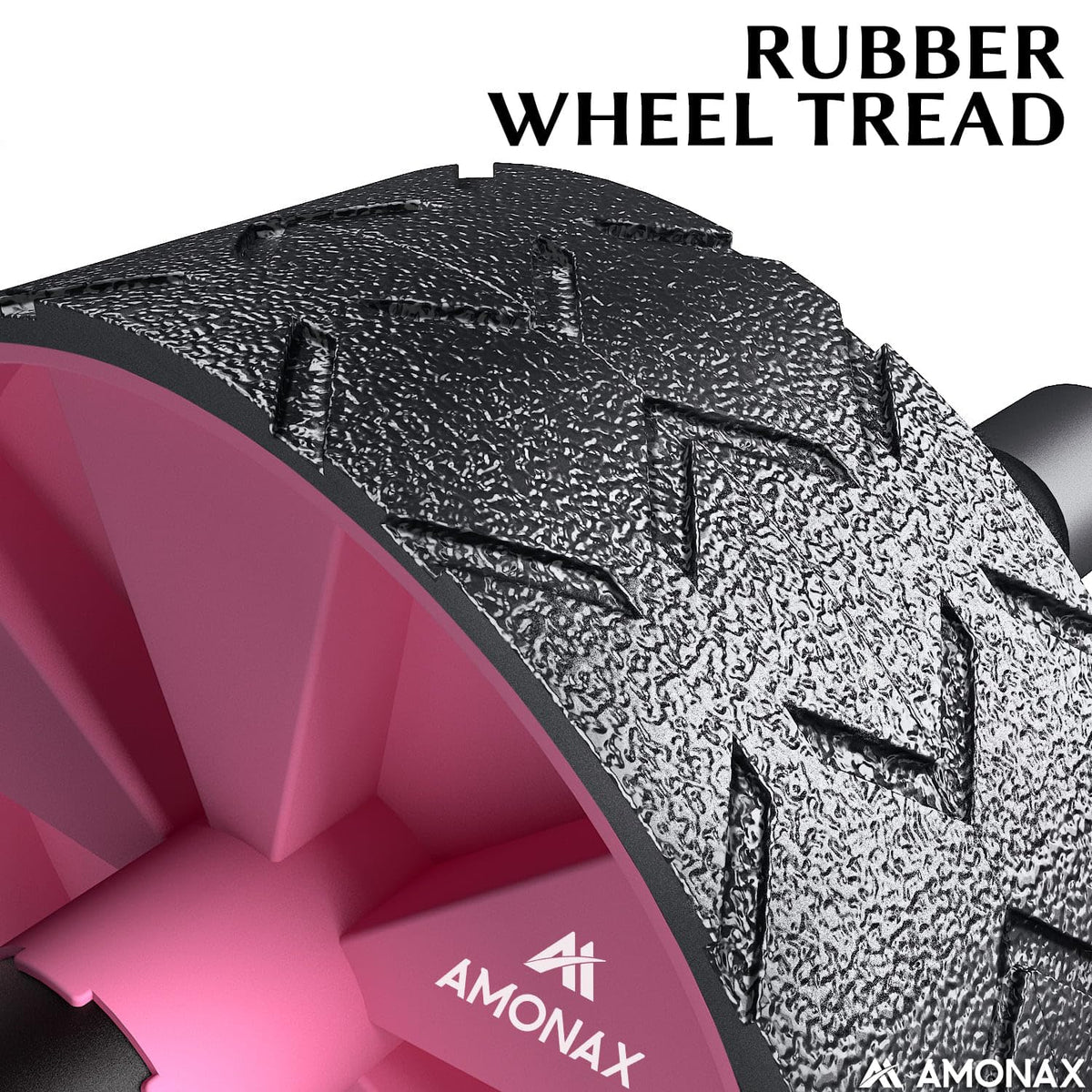 Amonax Convertible Ab Wheel Roller with Large Knee Mat for Core Abs Rollout