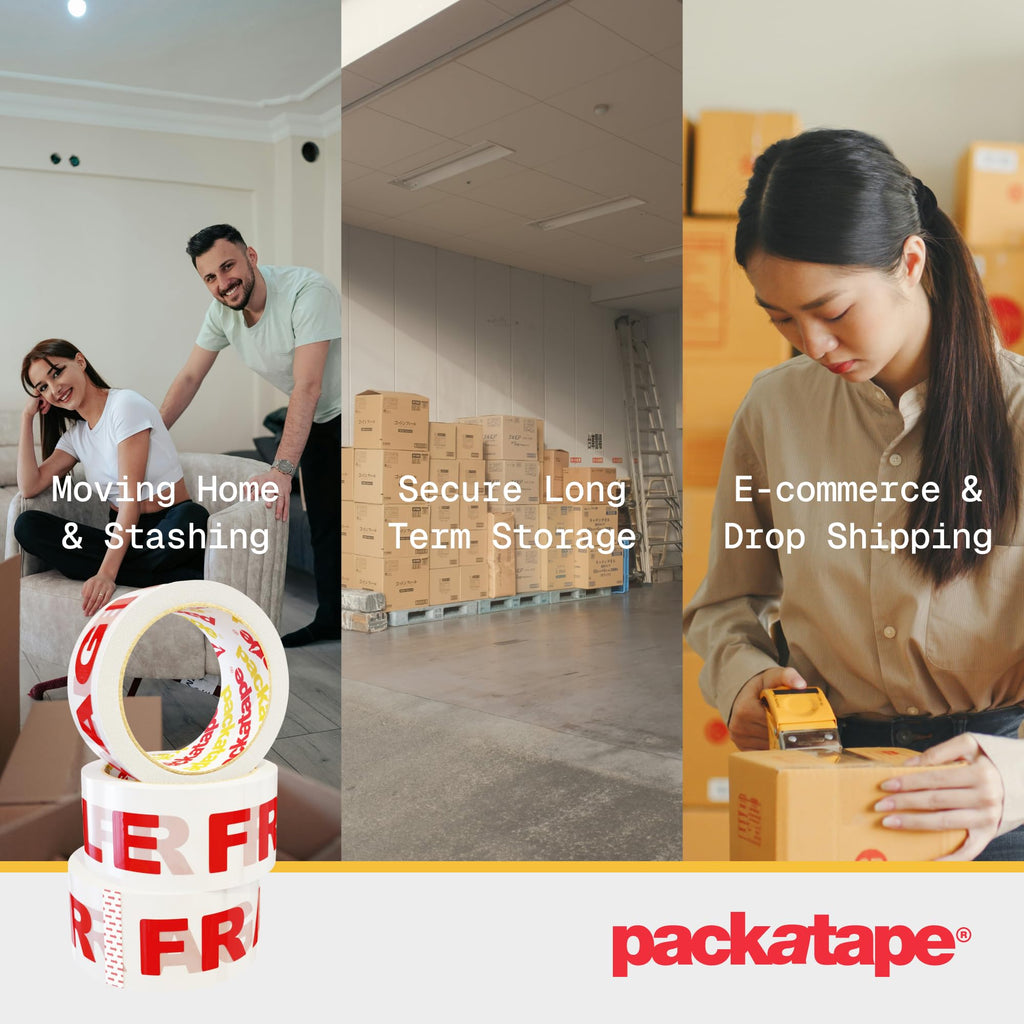 Packatape - 3 Rolls Per Pack 48MM x 66M Brown Packaging Tape for Parcels and Boxes. This 3 rolls pack of Heavy Duty Brown Packing Tape Provides a Strong, Secure and Sticky Seal for your Boxes