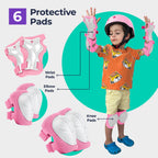 Niftii Bike Helmet & Pads Set for Kids - Cycling Skateboard Ages 3-15