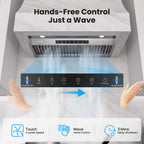 VIKIO HOME 30 Inch Range Hood Insert, 980 CFM, Dual-Intake, Gesture & Touch