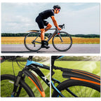 Bike Mudguard Set, Portable Adjustable Road Mountain Bike Bicycle Cycling Tires Front and Rear Mud Guard Fenders for MTB Mountain Road Bike