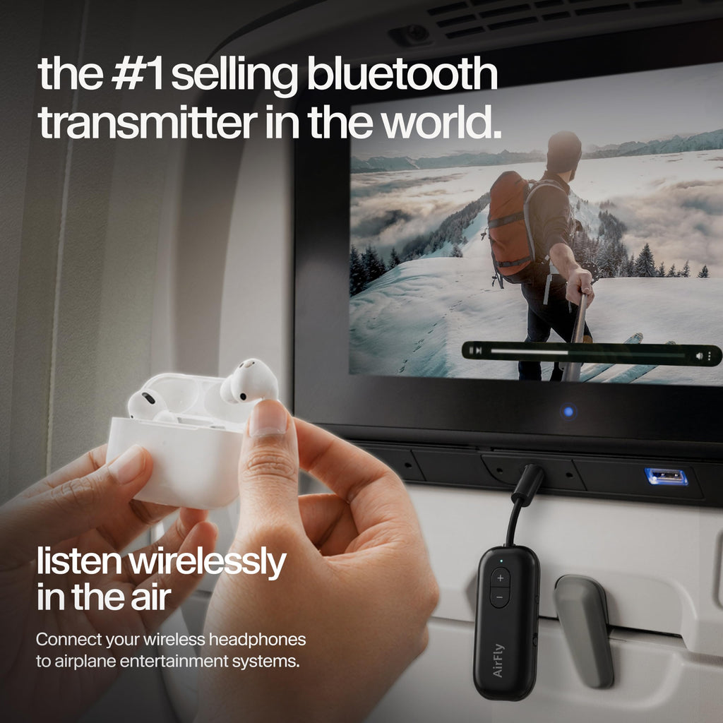 Twelve South AirFly SE, Bluetooth Wireless Audio Transmitter Adapter, White