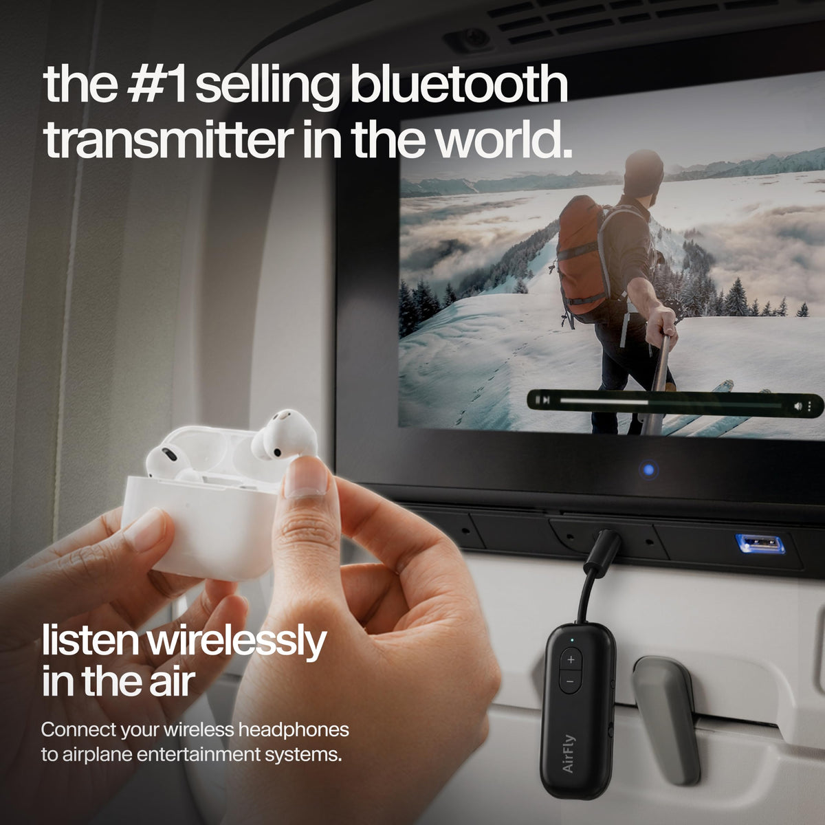 Twelve South AirFly SE, Bluetooth Wireless Audio Transmitter Adapter, White