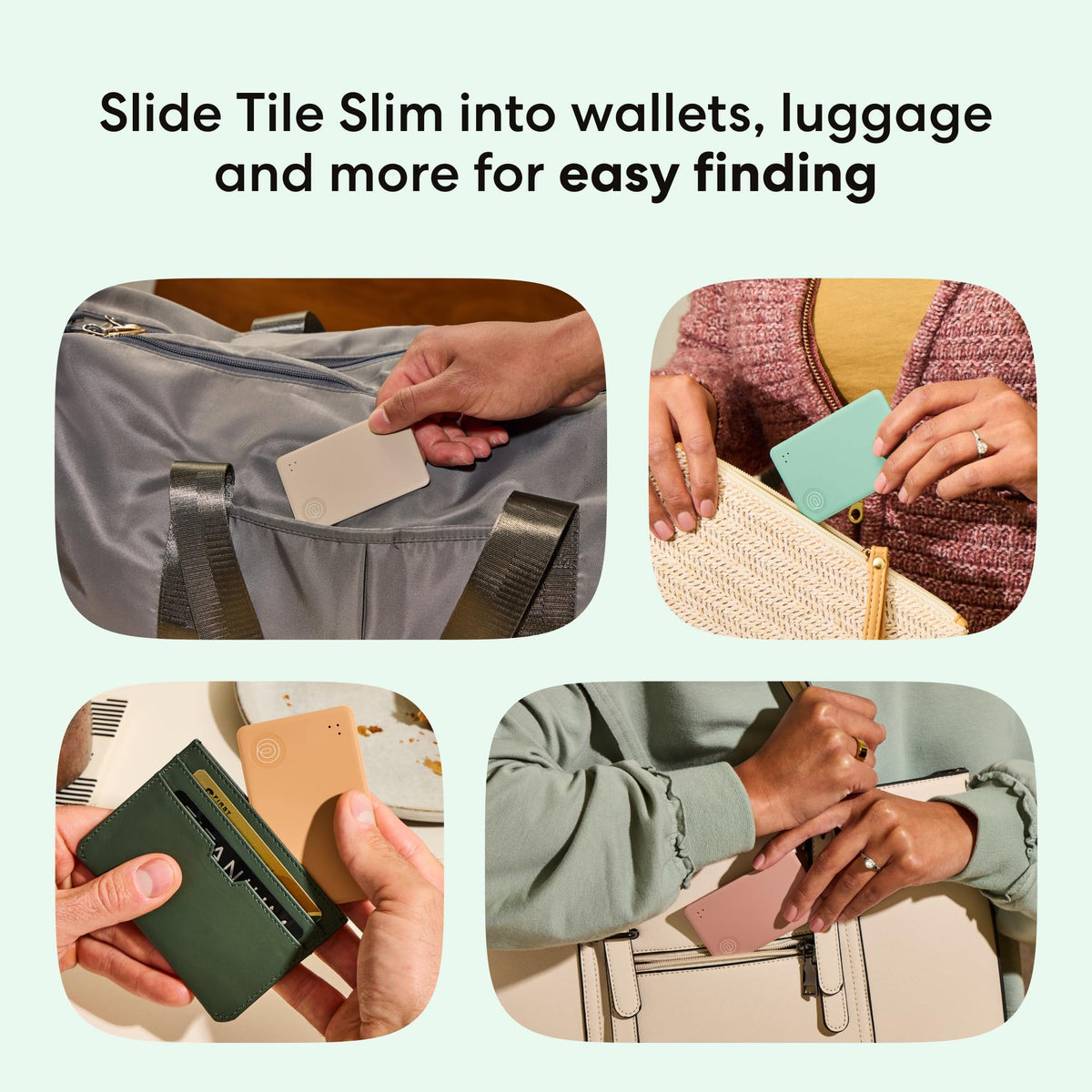 Life360 Tile Slim - Wallet Finder, Bluetooth Tracker and Item Locator for Luggage Tags, Passports and More. Both iOS and Android Compatible. Phone Finder. 1-Pack (Black)
