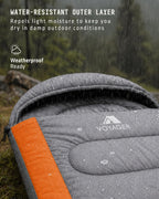 Voyager Sleeping Bag for Adults, Lightweight 3-4 Season Waterproof Camping
