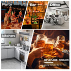 DOGHLY 0.95 Cu.Ft Mini Fridge Mirror Door for Beverages & Skincare, 24 Cans