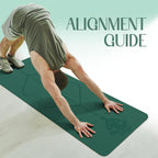 Yogii Yoga Mat - Non-Slip 6mm Thick TPE & Travel-friendly Yoga Mat - Perfect for Home & Gym Exercise Fitness & Pilates - With Laser Alignment Guides for Men & Women