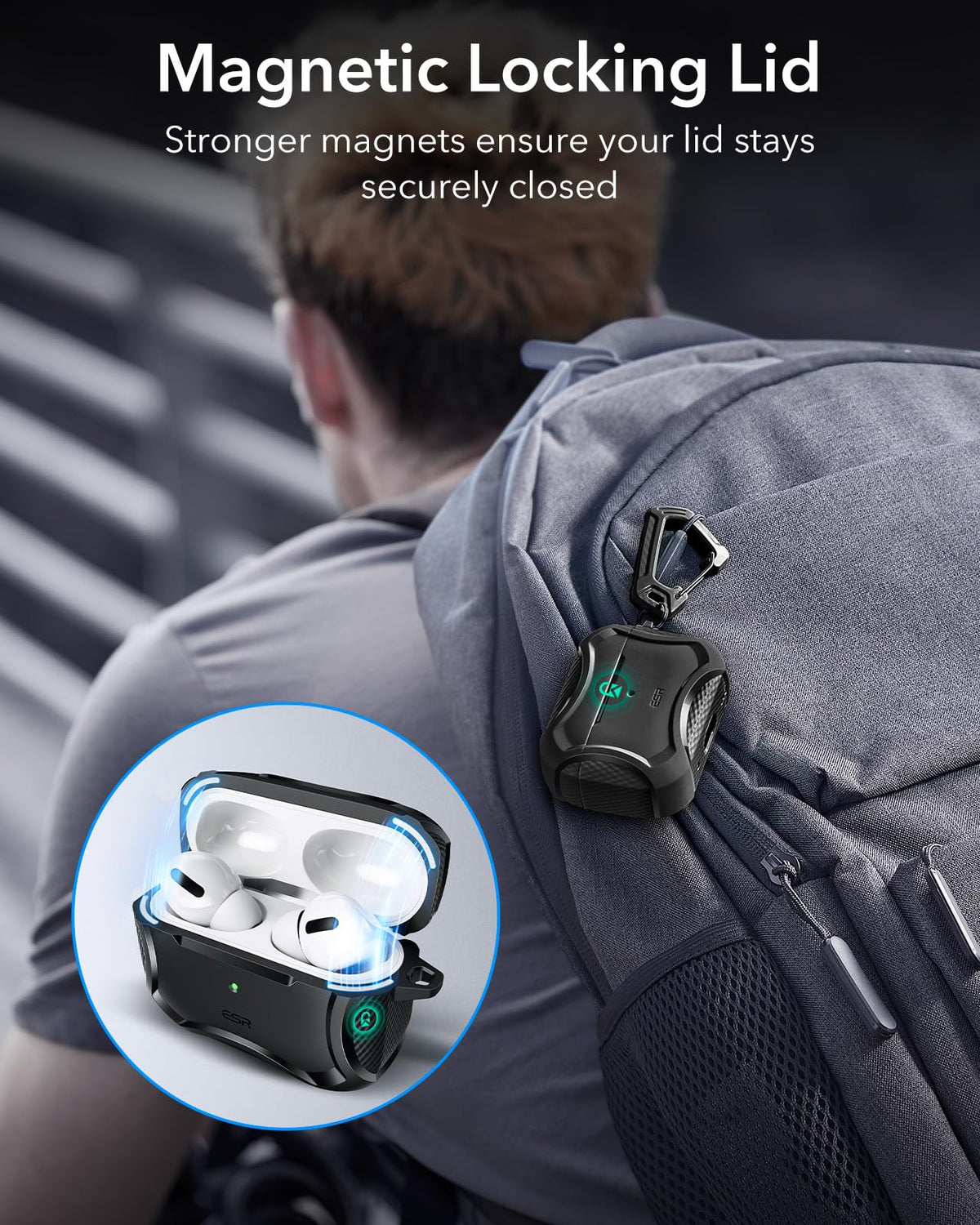 ESR for AirPods Pro 2 Case, Compatible with MagSafe, Navy Blue