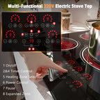 2 Burner Electric Cooktop 110V, 2000W Shard Power