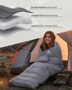 Voyager Sleeping Bag for Adults, Lightweight 3-4 Season Waterproof Camping