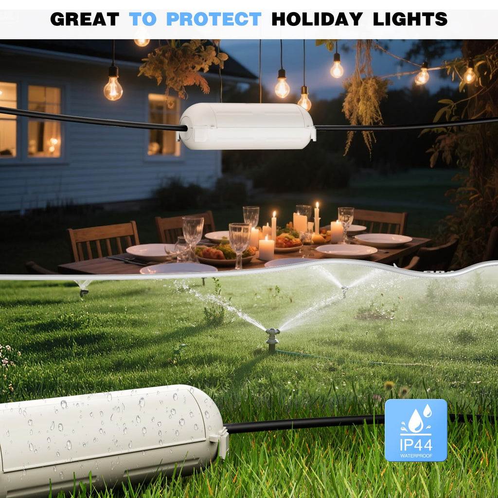 [3 Pack] Flemoon Outdoor Extension Cord Safety Cover with Waterproof Seal