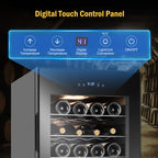 24" Dual Zone Wine and Beverage Refrigerator, Under Counter with Glass Door