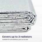 Radiator Foil 5m x 60cm - 1 Pack Folded Radiator Reflector Panels for Enhance Heat Efficiency - Energy Saving Insulation Foil and Radiator Heat Deflector for Home Heating with Adhesive Pads