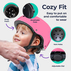 Niftii Bike Helmet & Pads Set for Kids - Cycling Skateboard Ages 3-15