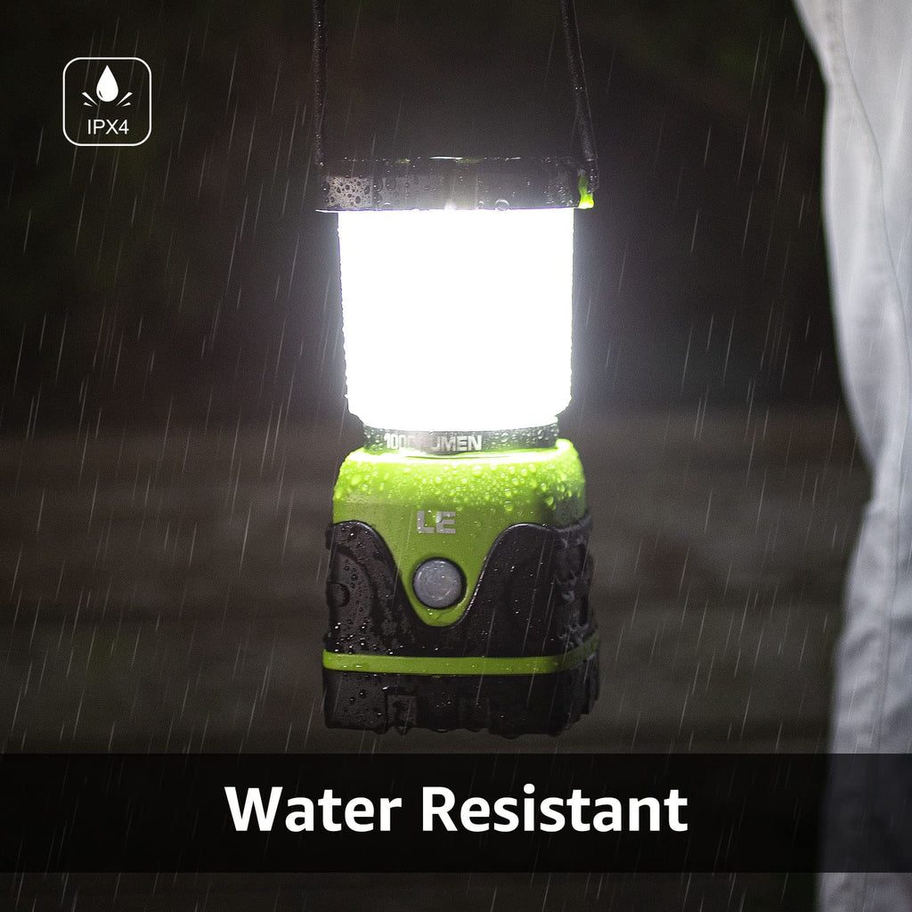 LE Camping Lantern Battery Powered, 1000lm Camping Light, Warm & Cool Lamp