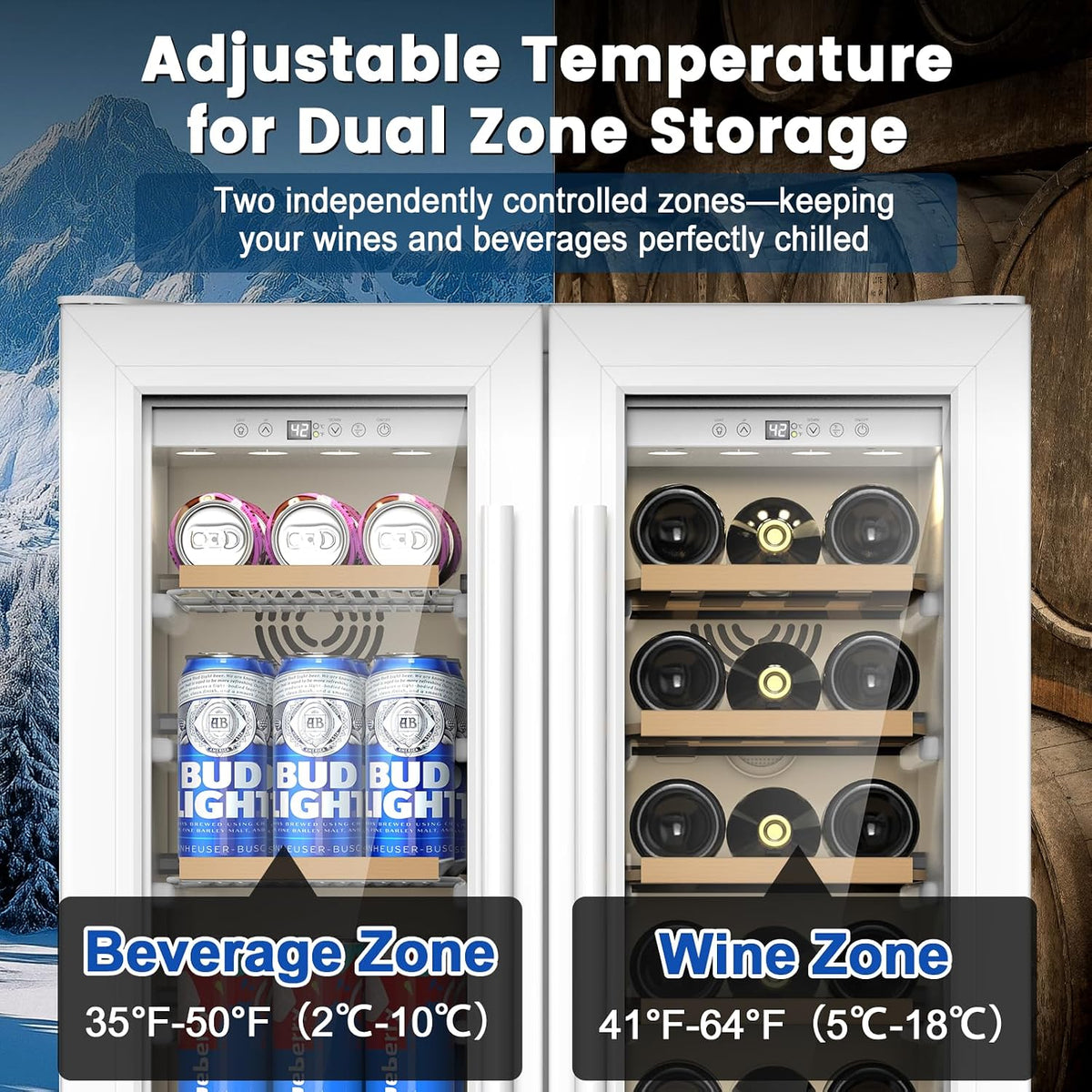 Mini Beverage Refrigerator Cooler -Small Beverage Fridge 1.4cu.ft