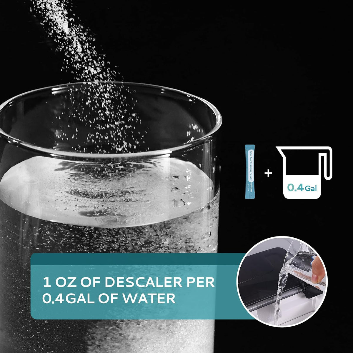 EUHOMY Ice Maker Cleaner & Descaler, 12 Uses & Individually Packed