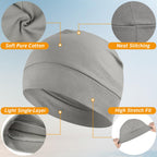 EINSKEY 100% Cotton Skull Caps for Men, Multipurpose Daily Wear Beanie Hat
