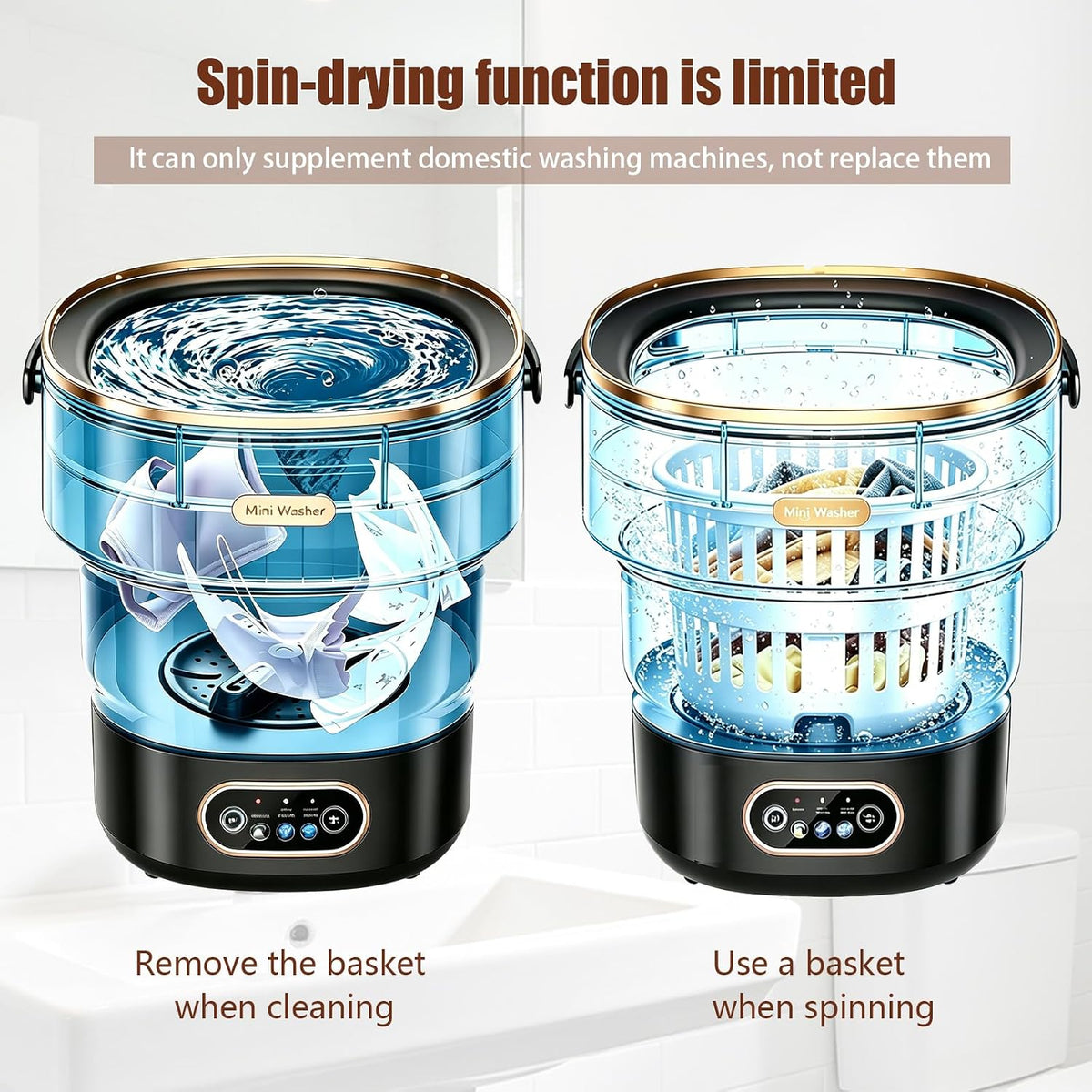 20L Mini Portable Washing Machine,Portable Washer Mini Lavadora Portatil