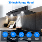 AMZCHEF 30" Under Cabinet Range Hood, 750CFM Stainless Steel Vent Hood
