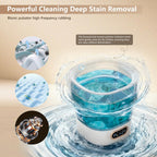 20L Portable Washing Machine,Folding Washer Machine and Spin-Dryer