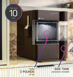 GE Profile Opal Ultra, Countertop Nugget Ice Maker, 1 Gal XL Side Tank, *Amazon Exclusive*, 38 lbs/Day, Pebble Pellet Crushed Ice Machine, WiFi Stainless Steel