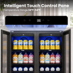 Yeego Beverage Refrigerator - 24 inch 180 Cans Beer Cooler with Glass Door