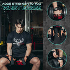 BEAST RAGE Weight Lifting Straps Fitness Padded Cotton Wrist Support Gel Advanced Grips Dumbbell Bar Wraps Heavy Duty Gym Bodybuilding Straps Power Deadlift Barbells Non Slip Exercise