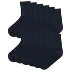 A2Z 4 Kids Boys Girls Cotton Rich Plain Ankle School Socks 6 Pack Age 2-14