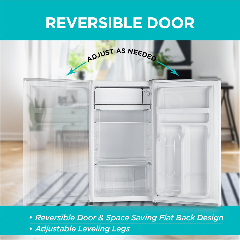BLACK+DECKER 2.5 Cu. Ft. Compact Refrigerator, BCRK25V, Stainless Look