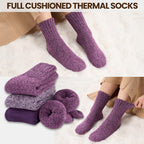 Niorasen Women's Thermal Socks, 3 Pairs Full Cushioned, Cosy Gift Winter