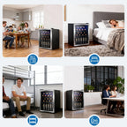 Antarctic Star 12 Bottle 48 Can Beverage Refrigerator Cooler - Mini Fridge Glass Door for Beer Soda Drinks or Wine,Freestanding Beverage Fridge for Home and Bar with Adjustable Shelving, 1.3 Cu. Ft.