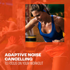 JBL Endurance Peak 4 - Wireless Noise Cancelling Sport Earbuds (Black/Grey)
