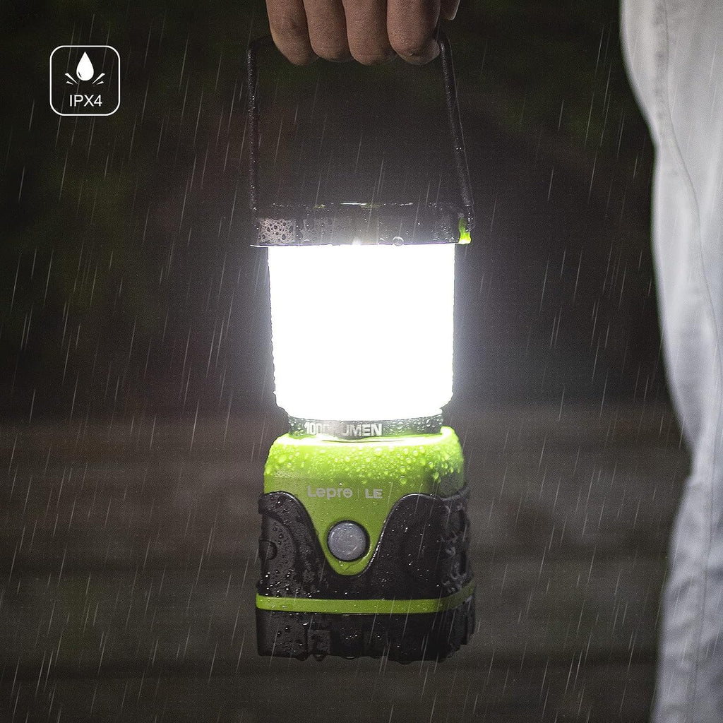 LE Camping Lantern Battery Powered, 1000lm Camping Light, Warm & Cool Lamp