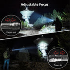 LE LED Torch, LE1000 Powerful Handheld Flashlight, Adjustable Focus, 4 PCs