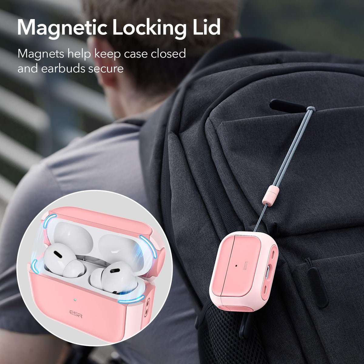 ESR for AirPods Pro 3 Case, Compatible with MagSafes, Purple