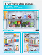 BLACK+DECKER 14 Cu. Ft. Convertible Freezer Refrigerator, Upright Freezer with Glass Shelves, ENERGY STAR rated, Frost Free, BUC1400XB, Black